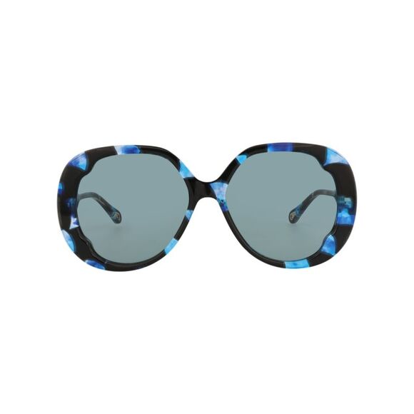 Chloé Round-Frame Recycled Acetate Sunglasses Multi Womens - Picture 1 of 6